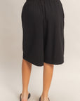 DRAWSTRING KNEE LENGTH SHORTS