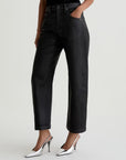 HATTIE CROP IN LEATHERETTE SUPER BLACK