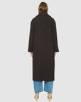 *COMING SOON* HAZEL HERRINGBONE LONG WOOL COAT WITH SIDE ZIP SLITS