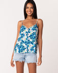 FLORAL PRINT CAMI WITH SCALLOP TRIM