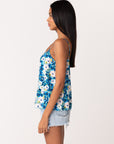 FLORAL PRINT CAMI WITH SCALLOP TRIM