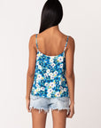FLORAL PRINT CAMI WITH SCALLOP TRIM