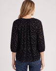 TONAL PRINT V-NECK BLOUSE
