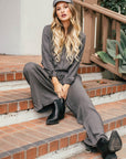 RAYON TWILL LONG SLEEVE JUMPSUIT