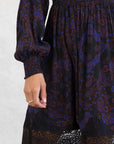 PAISLEY SMOCKED WAIST DRESS