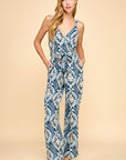 FLORAL DAMASK JUMPSUIT