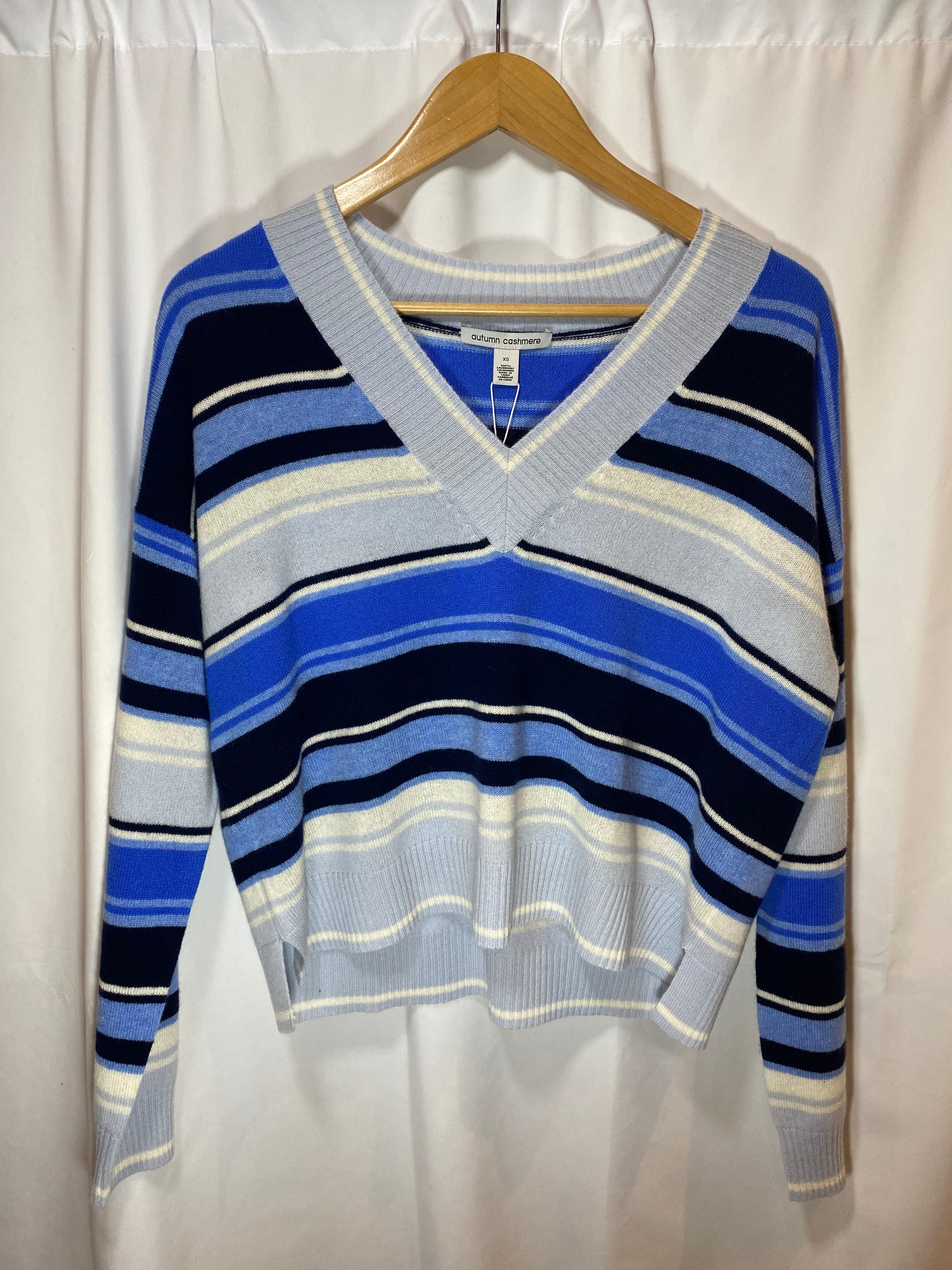 V sales stripe sweater