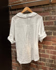 TIE FRONT LINEN SHIRT