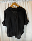 TIE FRONT LINEN SHIRT