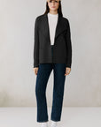 IONI KNIT CARDI WITH OVERSIZE LAPEL