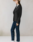 IONI KNIT CARDI WITH OVERSIZE LAPEL