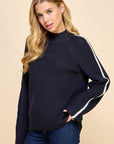 SINGLE STRIPE SLEEVE SWEATER