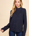 SINGLE STRIPE SLEEVE SWEATER