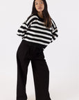 JESSIE FLECKED STRIPE SWEATER