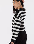 JESSIE FLECKED STRIPE SWEATER