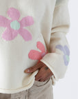 JODY LIGHTWEIGHT SWEATER WITH FLOWER PRINT