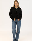 JUDE MULTI COLOUR CRYSTAL BUTTON CARDIGAN