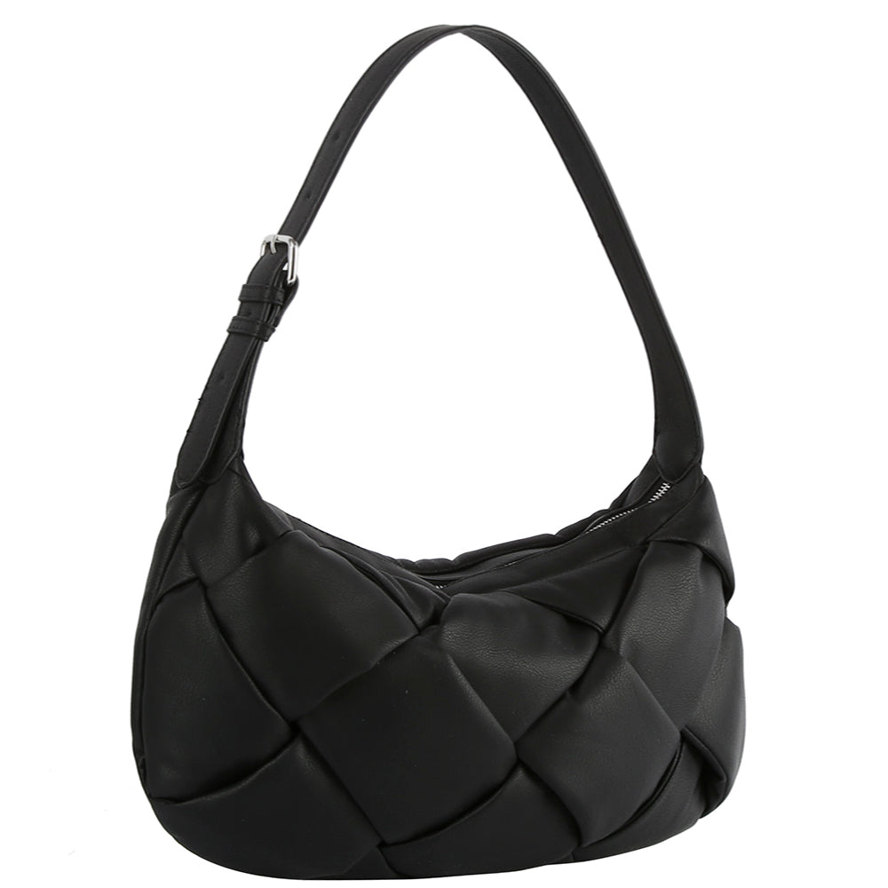 OVERSIZE BASKETWEAVE SHOULDER BAG