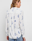 KATHRYN SAILBOATS LONG SLEEVE SHIRT