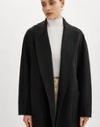 THARA SHAWL COLLAR DOUBLE FACE WOOL COAT