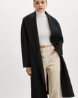 THARA SHAWL COLLAR DOUBLE FACE WOOL COAT