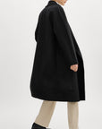 THARA SHAWL COLLAR DOUBLE FACE WOOL COAT