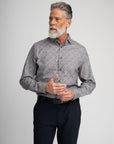 LEAVES PRINT TWILL SHIRT