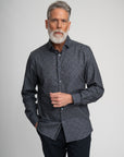 LEAVES PRINT TWILL SHIRT