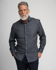 LEAVES PRINT TWILL SHIRT