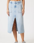 SAVINA BLEACHED DENIM SKIRT
