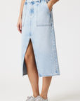 SAVINA BLEACHED DENIM SKIRT