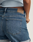 JULIA DARK BRUSHED FLEX BLUE SHORTS