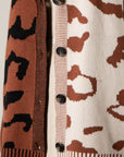 COLOUR BLOCK LEOPARD CARDI