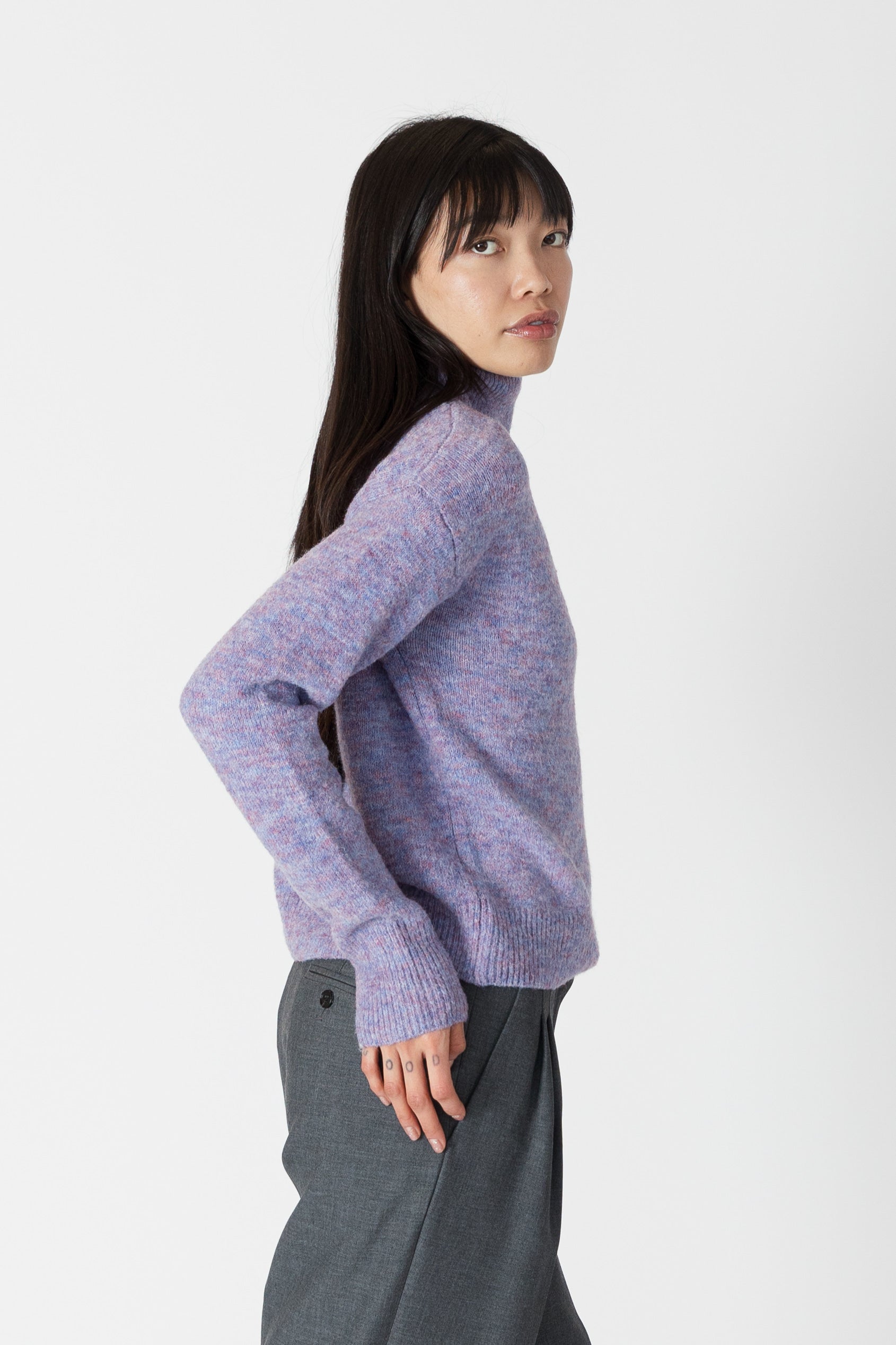 MABEL LIGHTWEIGHT MOCK NECK SWEATER