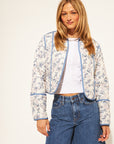 MARION QUILTED FLORAL REVERSIBLE JACKET