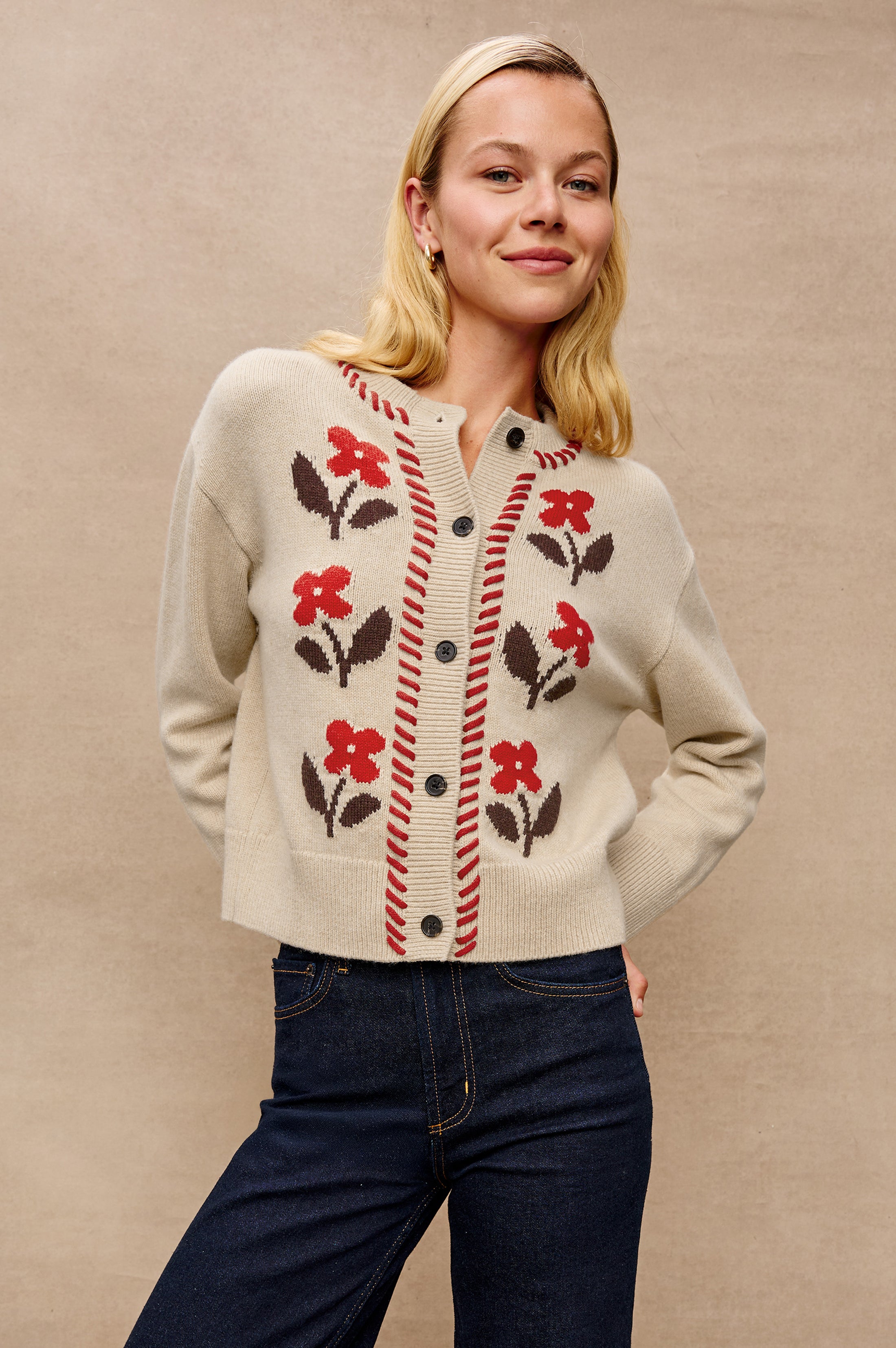 MAVIE FLORAL CARDI