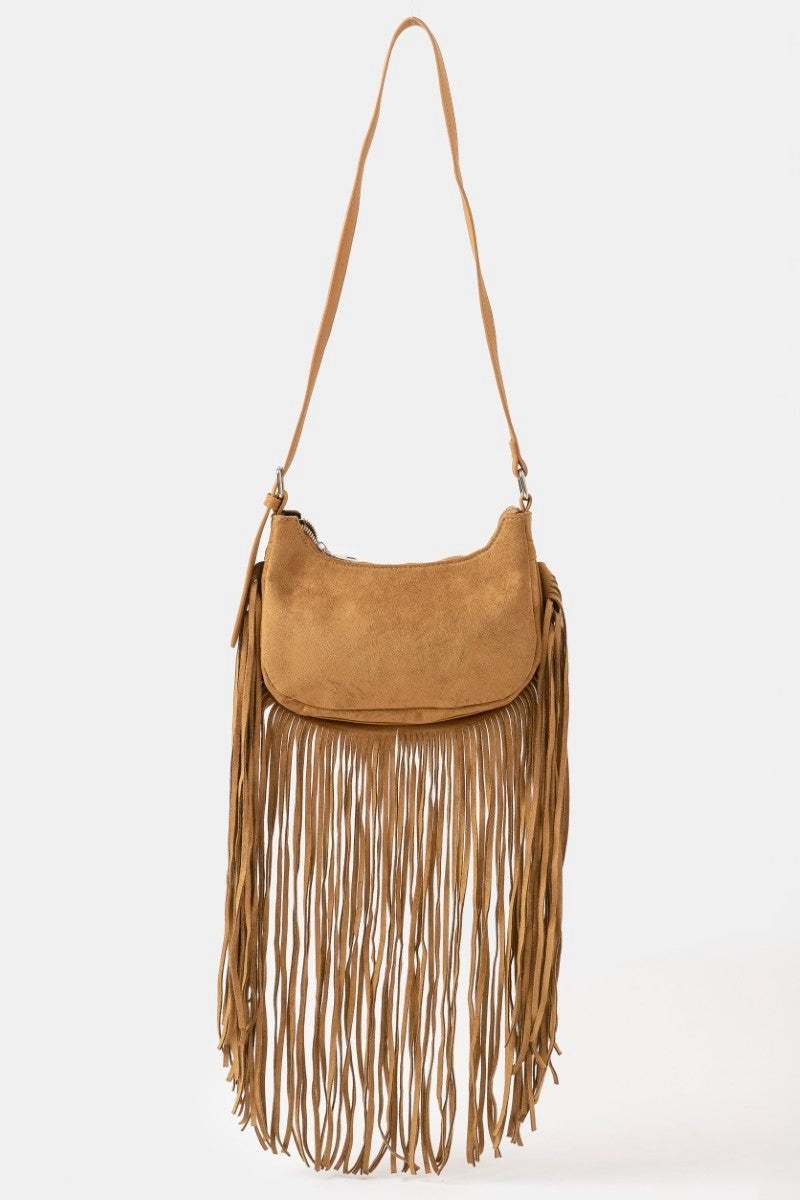 LONG FRINGE CROSSBODY BAG