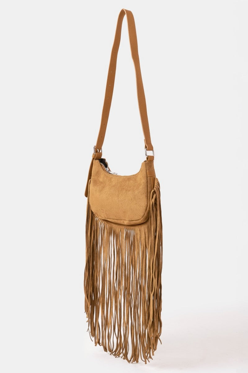 LONG FRINGE CROSSBODY BAG