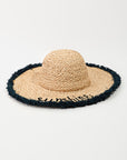 CONTRAST TRIM SUNSHINE STRAW HAT