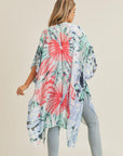 FLORAL SCRAWL OPEN WRAP