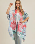 FLORAL SCRAWL OPEN WRAP