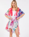 WATERCOLOUR FLORAL OPEN WRAP