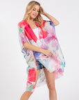 WATERCOLOUR FLORAL OPEN WRAP