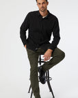 MILTON DARK GREEN CASUAL TWILL PANT