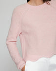 SCALLOP SHAKER SWEATER