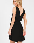 CROSSOVER SMOCK WAIST ROMPER