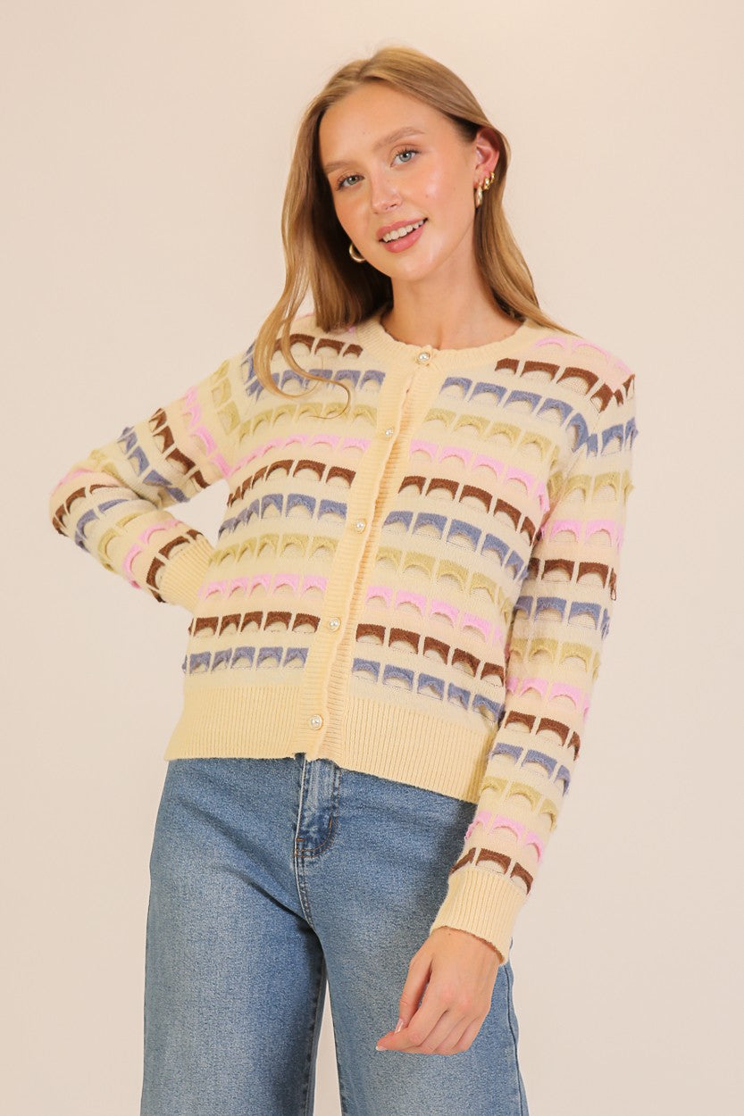 GEO KNIT CARDIGAN