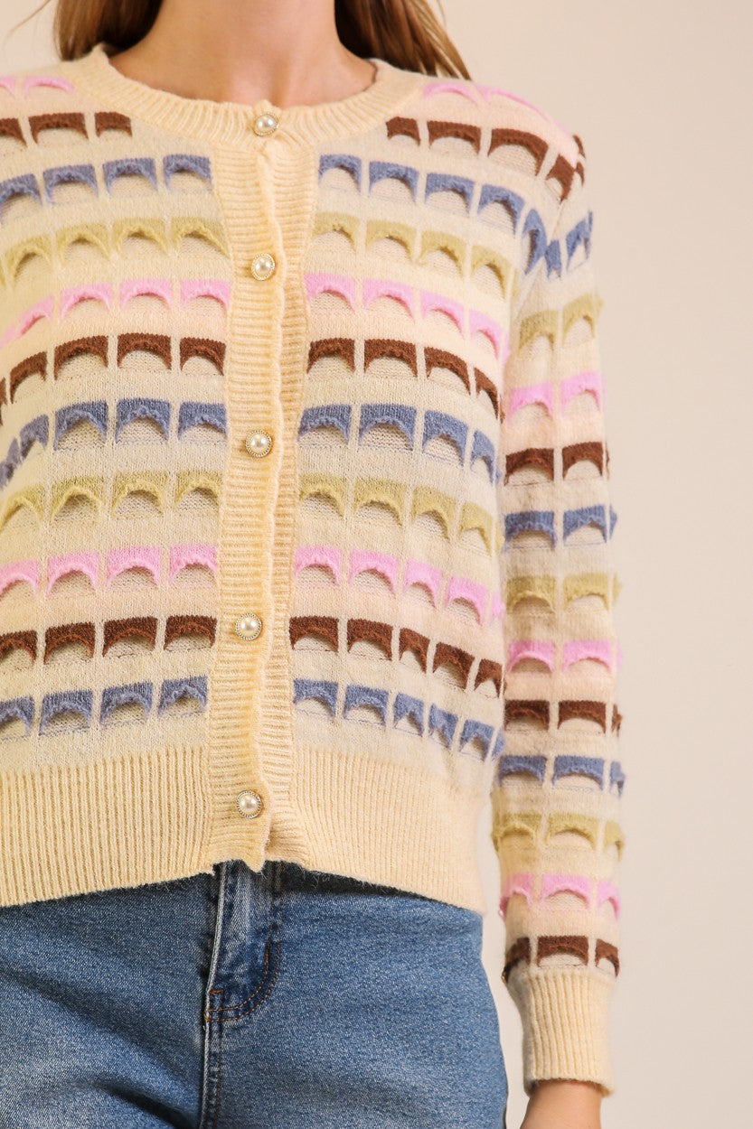 GEO KNIT CARDIGAN