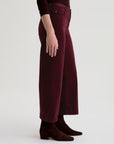 SAIGE WIDE LEG CROP CORDUROY IN WINERY