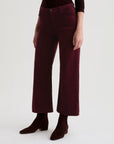SAIGE WIDE LEG CROP CORDUROY IN WINERY